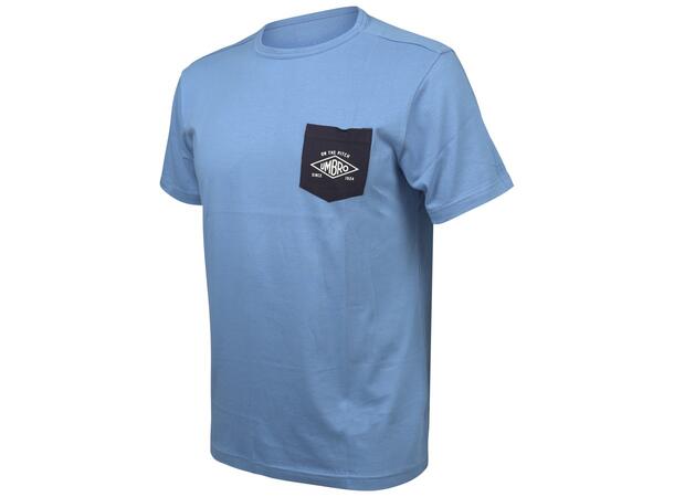 UMBRO Pocket T-shirt Lys blå S Rundhalset T-skjorte i bomull