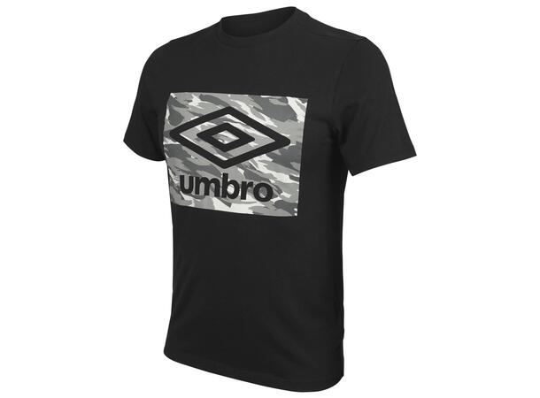 UMBRO FW Camo Graphic Tee Sort L Bomulls t-skjorte